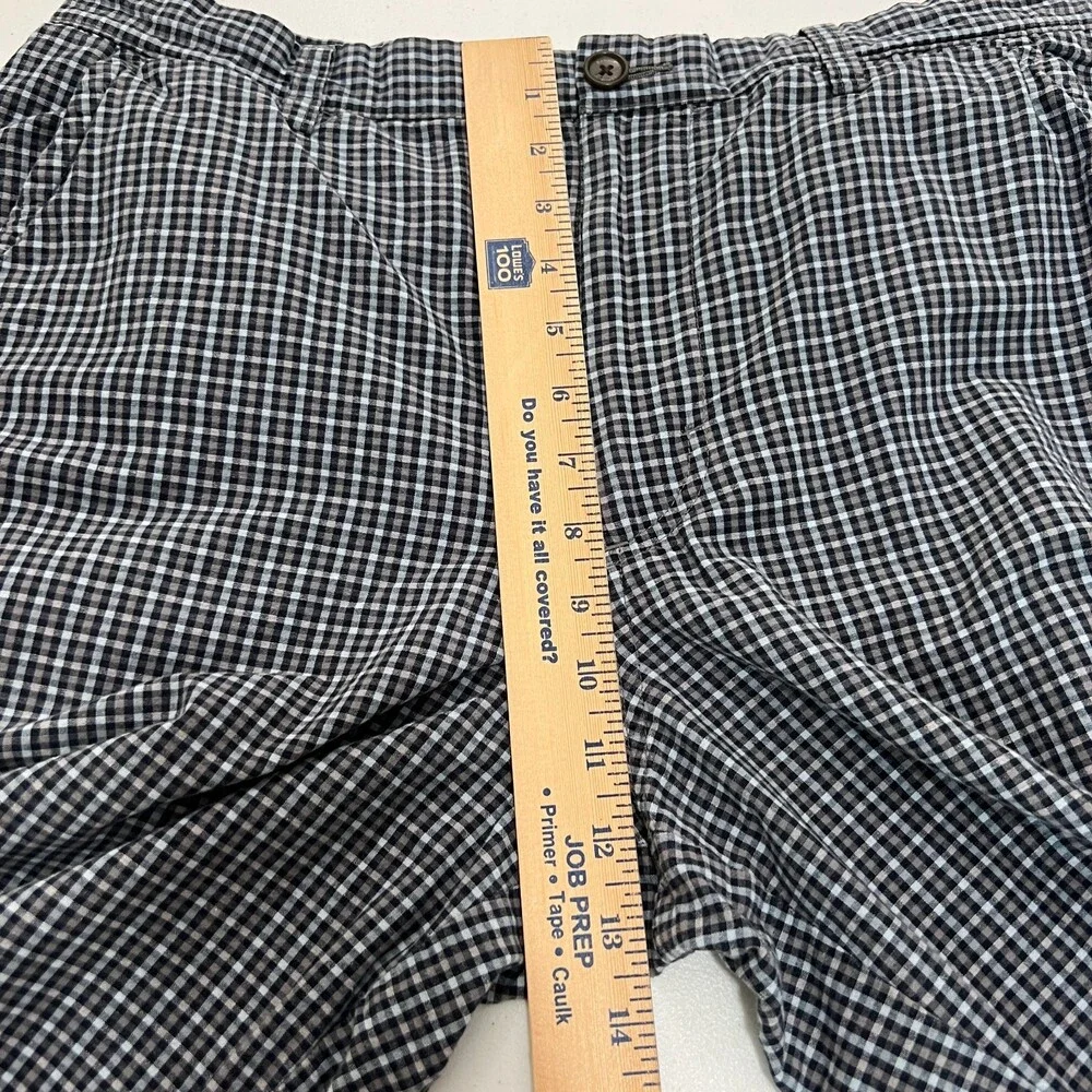 Banana Republic Men's Navy Blue Checkered Shorts 100% Cotton Size 34